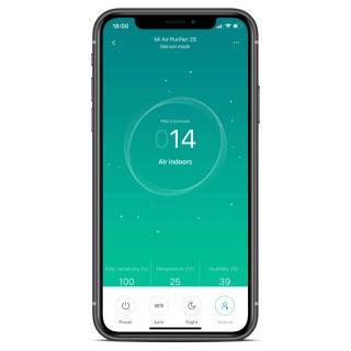 Xiaomi Mi Home - App-Screenshot, PM2.5 Staubpegel