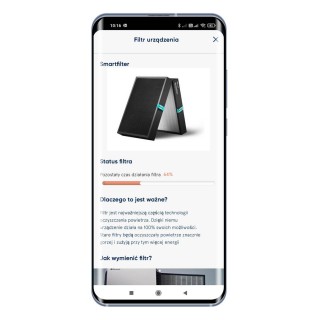 Screenshot von der Blueair-App - Gerätefilter