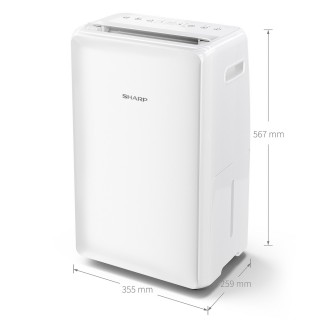 Sharp UD-P16E-W - Abmessungen des Luftentfeuchters