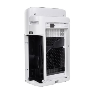 Sharp UA-KIN52E-W - Rückansicht seitlich, herausgenommene Filter und Wassertank