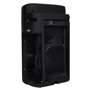 Sharp UA-KIN52E-H - Rückansicht seitlich, herausgezogener Wassertank und Filter