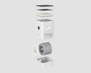 Boneco H300 Blick auf Filter, geöffnete Matte